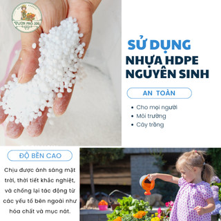 Chậu ghép thông minh HDPE, Chậu trồng rau, Chậu trồng cây kích thước 150x50x40cm mầu Ghi- Trắng