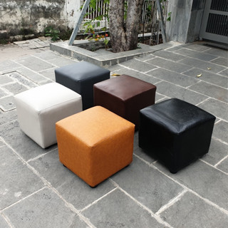 Ghế Đôn Sofa Giá Rẻ - Sofa Đôn Vuông 35cm * 35cm Bọc Giả Da (ship toàn quốc)