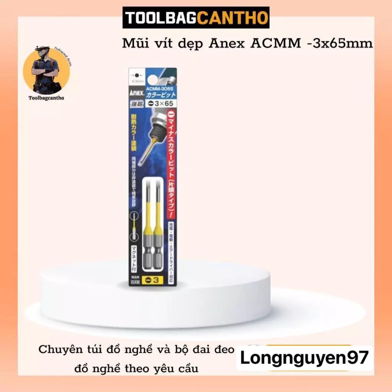 Mũi vít dẹp Anex ACMM -3x65mm