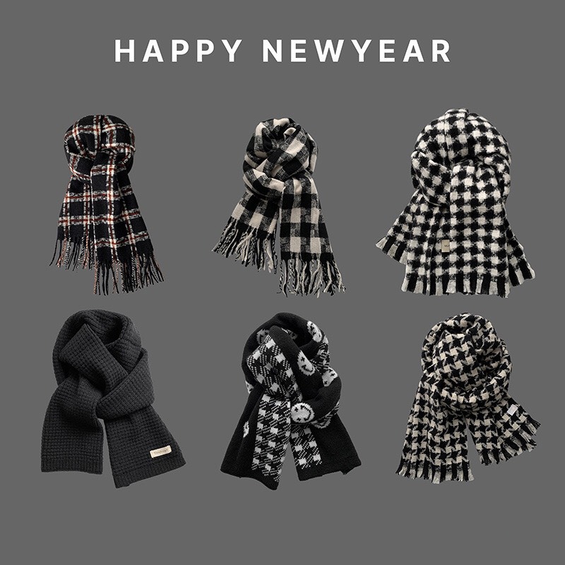 Khăn len quàng cổ TUMIE chất vải cashmere cao cấp, khăn choàng cổ dành cho nam và nữ