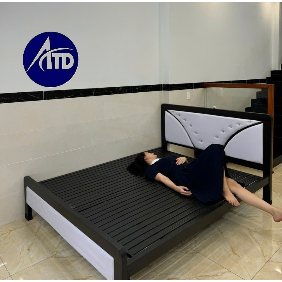 Giường sắt 1m2-1m4-1m6-1m8x2m giường sắt hộp cao cấp 4x8- Bh 2 năm giao hàng lắp ráp tận nơi