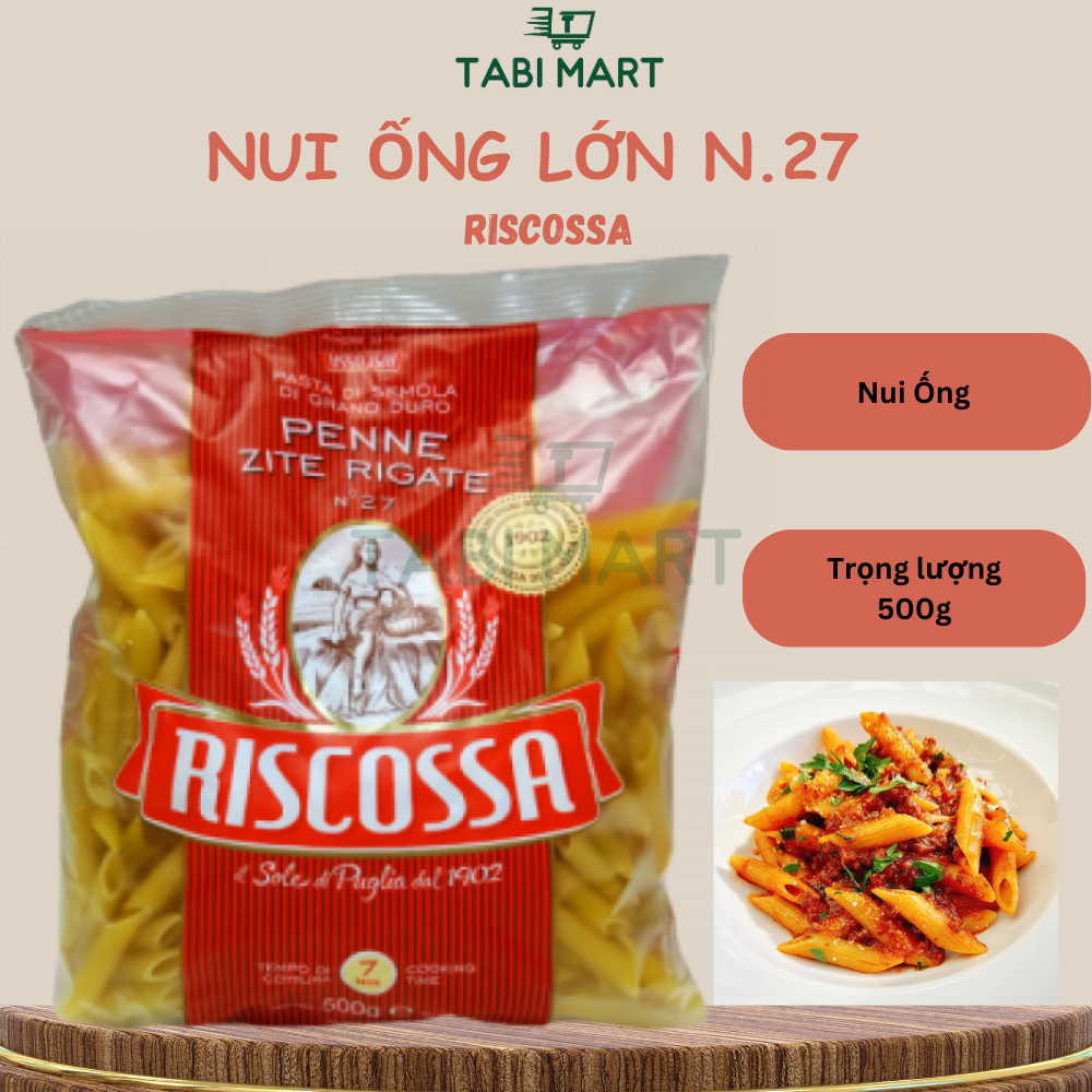 Nui Ống Lớn - Riscossa - Nui Ống Lớn 500g - Món Ý - Nấu nhanh, Ăn ngon