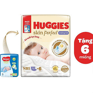 [Tặng thêm 4 MIẾNG ] Miếng lót sơ sinh Huggies Newborn 1 (0-5kg) - N56/N64(Gói 56-64 miếng)