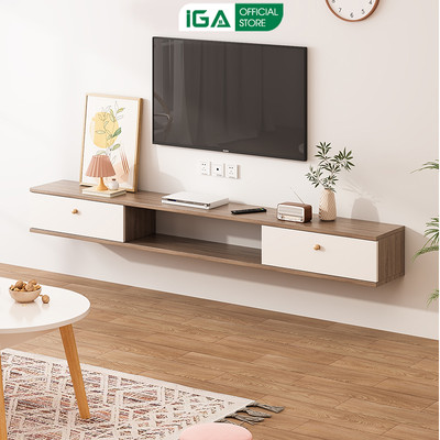 Kệ tivi treo tường tiết kiệm diện tích phong cách hiện đại thương hiệu IGA - GP188