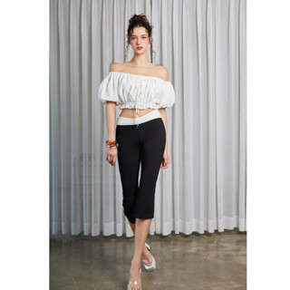 Twotwogram / NOMI PANTS / Quần lửng lưng thấp đai kiểu