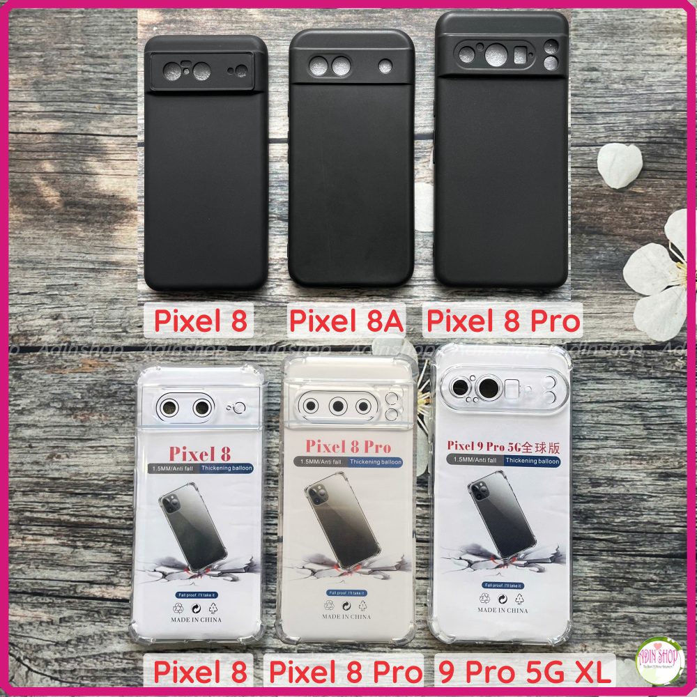 Ốp lưng Google Pixel 8/ Pixel 8A/ Pixel 8 Pro loại dẻo đen bảo vệ cam cao cấp, bền đẹp