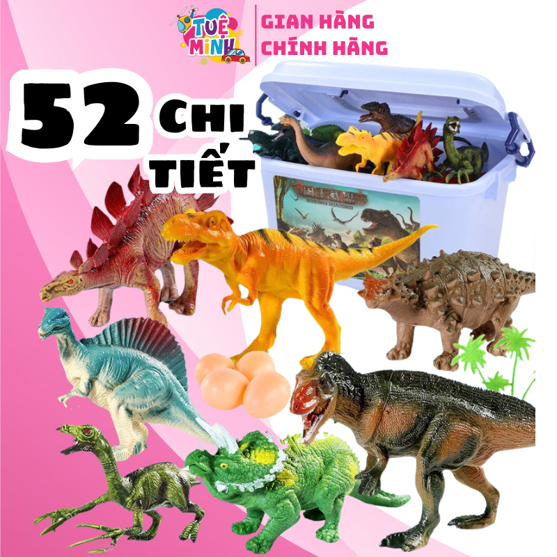 Đồ chơi mô hình KHỦNG LONG kích thước lớn 52 chi tiết cho bé phát triển khả năng nhận biết