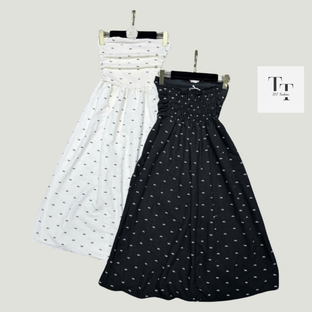 Váy Quây In Hình Nơ Nhẹ Nhàng QC L1 T&T 18Fashion