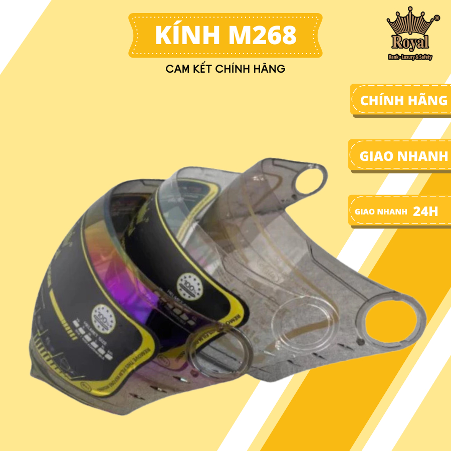 Kính Thay Thế Mũ Bảo Hiểm ROYCE XH01, ROYCE XH02, ROYAL M668 Royal XH01, Royal M268 (Không Gồm Nón)