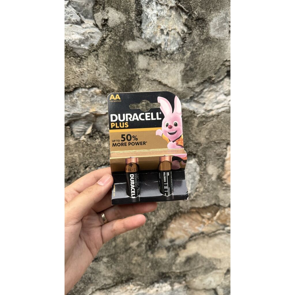Vỉ 2 viên Pin tiểu AA + AAA hãng Duracell Plus dung lượng cao