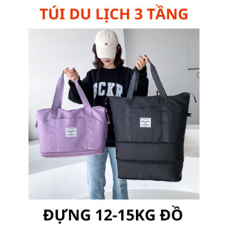 Túi xách du lịch cỡ lớn 3 tầng JUSTFIT STORE, túi du lịch 3 tầng đa năng nam nữ đựng quần áo mỹ phẩm