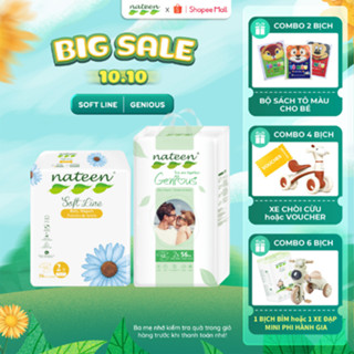 Tã/Bỉm Dán Hữu Cơ Cho Bé NATEEN Cao Cấp Nhập Khẩu Châu Âu, Mỏng Nhẹ Và Chống Tràn Hiệu Quả Đủ Size S-XL Cho Bé