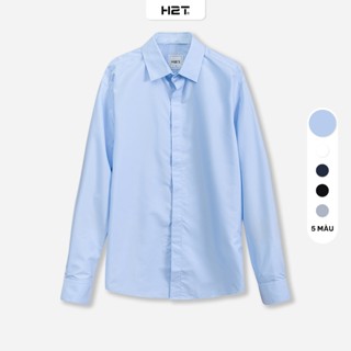 Áo sơ mi nam dài tay H2T, áo sơ mi kiểu Slim Fit, sợi Modal chống nhăn thoáng mát SM - 0582