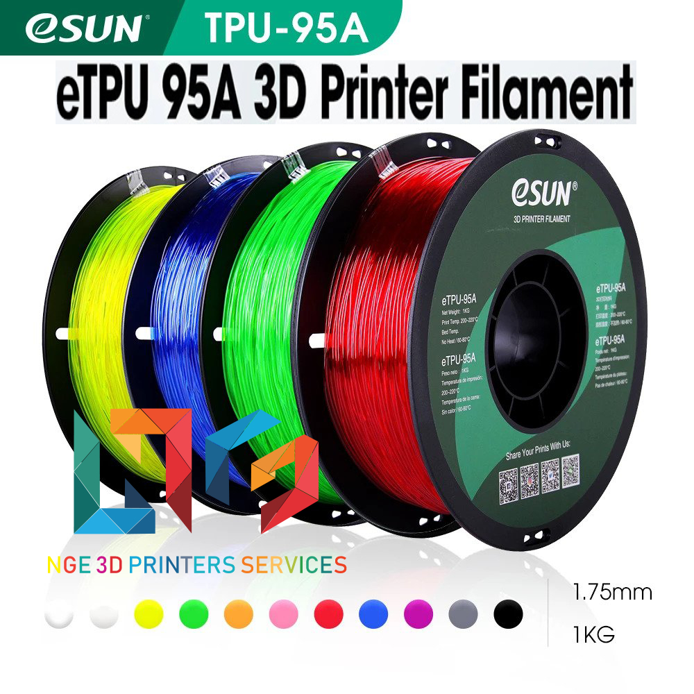 Sợi nhựa in 3d dẻo ESUN TPU-95A 1kg/Cuộn