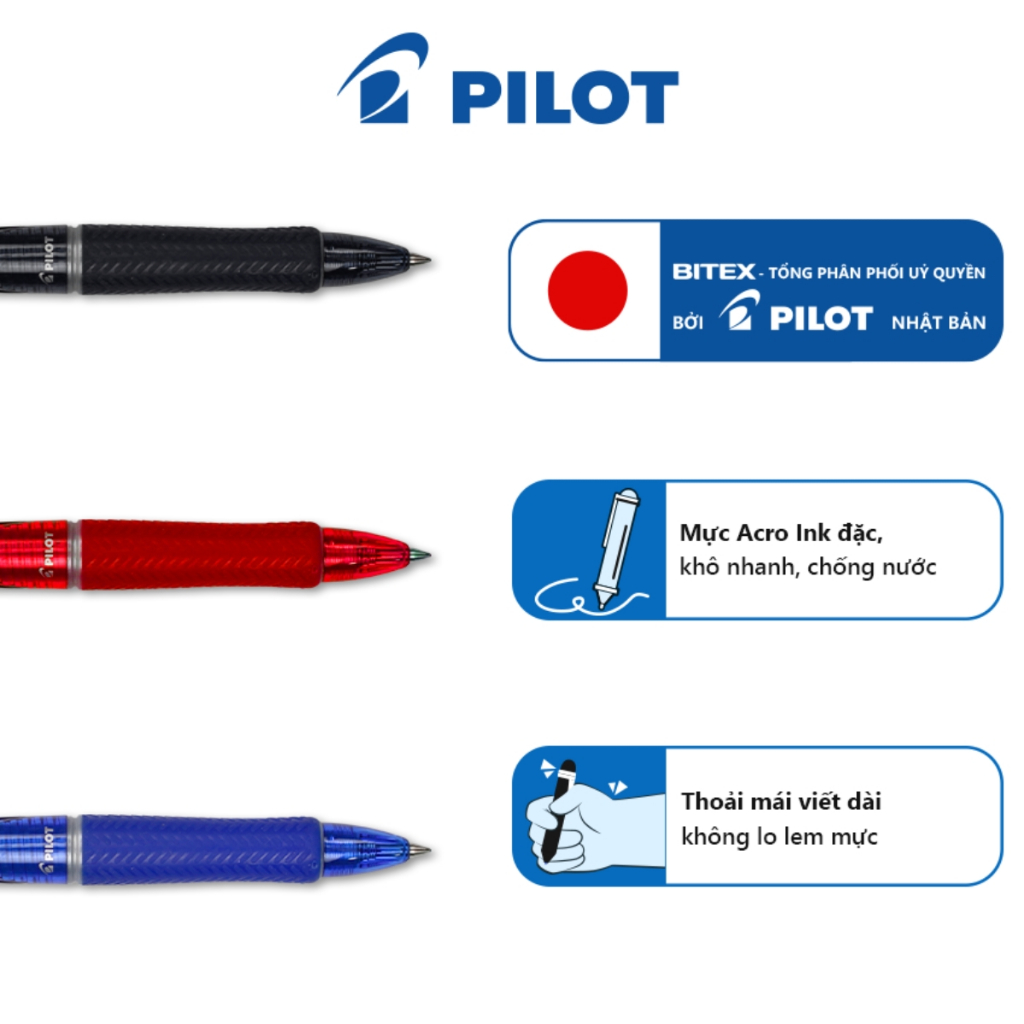 Bút Pilot Acroball BAB-15M-BG nét 1.0mm - Văn phòng phầm Bảo Quân