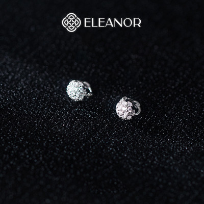 Bông tai nữ chuôi bạc 925 Eleanor Accessories thiết kế đính đá phụ kiện trang sức khuyên tai 8347