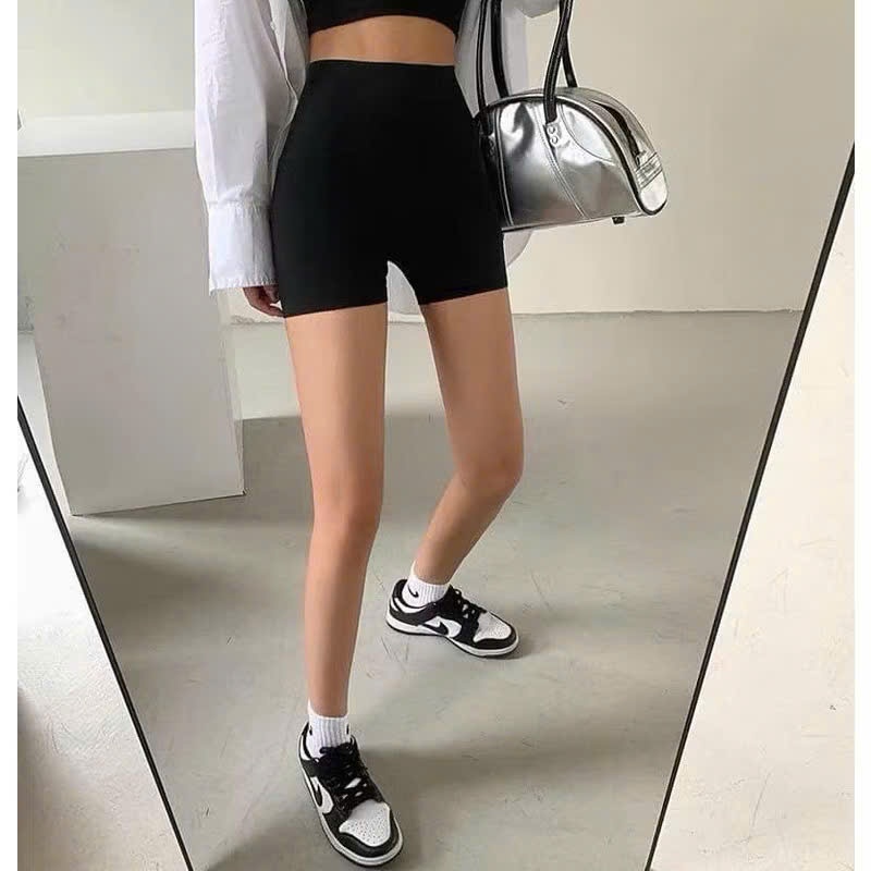 Quần Short Biker Nữ Dáng Ngắn Lưng Cao Tôn Dáng Chất Thun Dày Đẹp Co Giãn QS | BigBuy360 - bigbuy360.vn