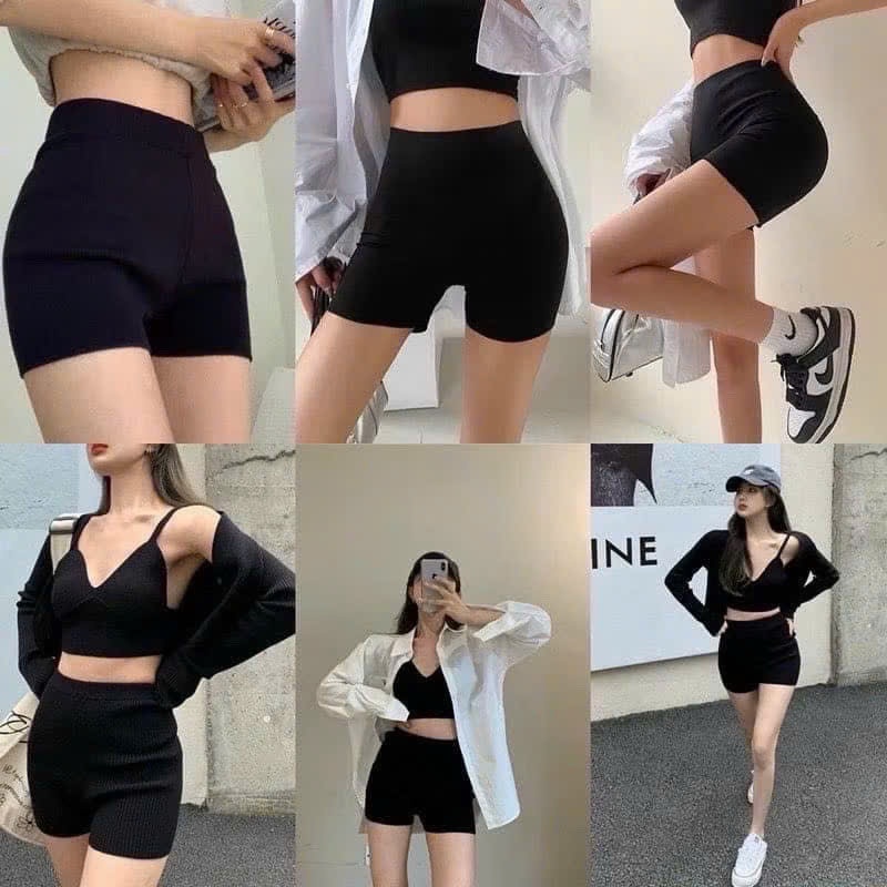 Quần Short Biker Nữ Dáng Ngắn Lưng Cao Tôn Dáng Chất Thun Dày Đẹp Co Giãn QS | BigBuy360 - bigbuy360.vn