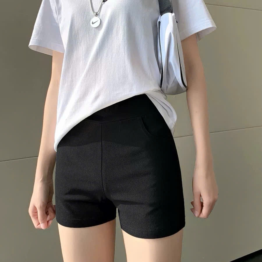 Quần Short Biker Nữ Dáng Ngắn Lưng Cao Tôn Dáng Chất Thun Dày Đẹp Co Giãn QS | BigBuy360 - bigbuy360.vn