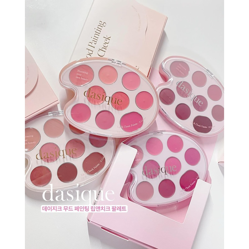 Bảng Son 𝐃𝐚𝐬𝐢𝐪𝐮𝐞 𝐌𝐨𝐨𝐝 𝐏𝐚𝐢𝐧𝐭𝐢𝐧𝐠 𝐋𝐢𝐩 & 𝐂𝐡𝐞𝐞𝐤 𝐏𝐚𝐥𝐞𝐭𝐭𝐞 9 màu đủ tone