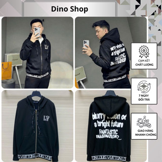 Áo Khoác Nỉ Nam Lờ Vê In Chữ Lưng Mẫu Mới Nhất - Áo Khoác Nỉ Eo VÌ Cao Cấp