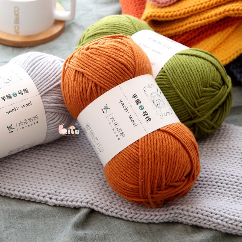 Len Yaoh Wool Đan Móc Khăn Mũ