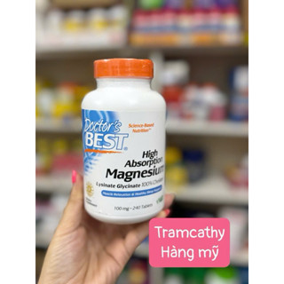 magnesium glycinate-240v viên magnesium Doctor Best  giảm loãng xương cho người già, tăng cơ cho người tập gym