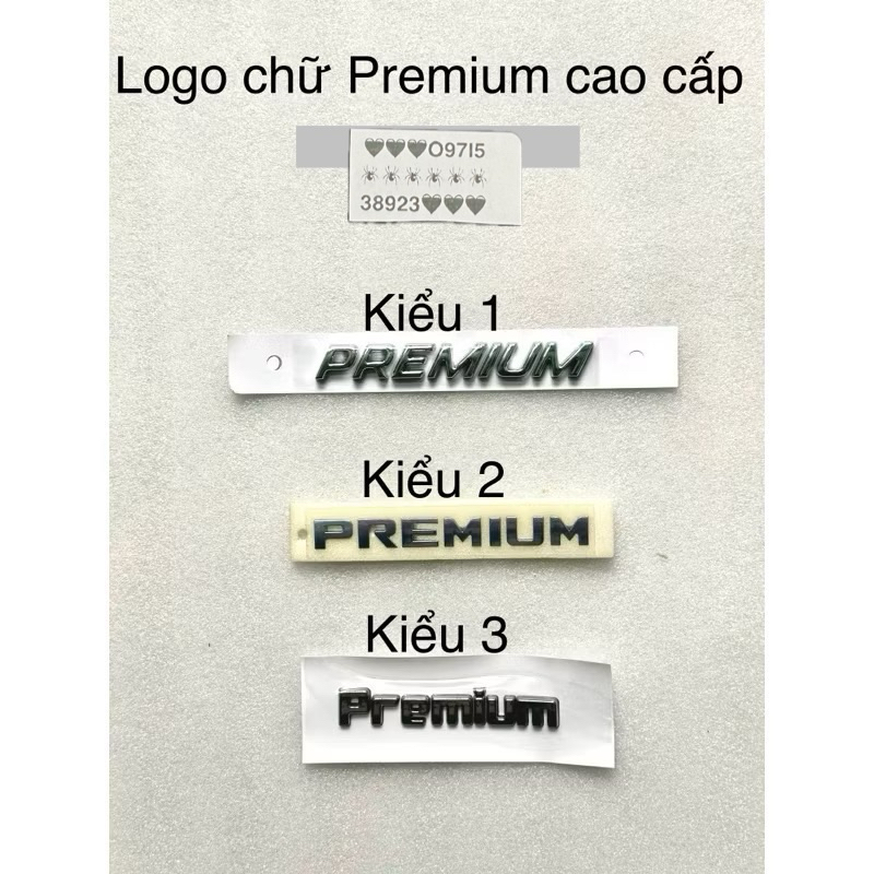 LOGO CHỮ PREMIUM XỊN DÁN XE