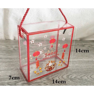 [BÁN LẺ 5 cái] hộp mica kt14x14x7cm đựng bánh kẹo các mẫu