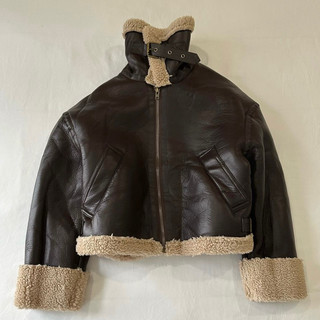 Áo khoác da lót lông - Faux shearling aviator mustang jacket (Hình ảnh thật shop chụp)