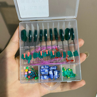 Hộp Phụ Kiện Câu Cá Làm Trục Câu Đài, Câu Đơn Kèm Dây Dù Đầu Cần