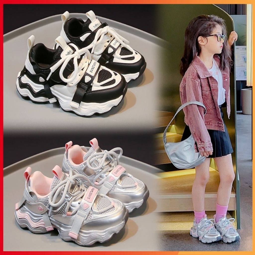 Giày thể thao HOT 2024 mã YY0601 Quảng Châu cao cấp cho bé trai bé gái từ 3 tuổi đến 15 tuổi (Ảnh thật, video)