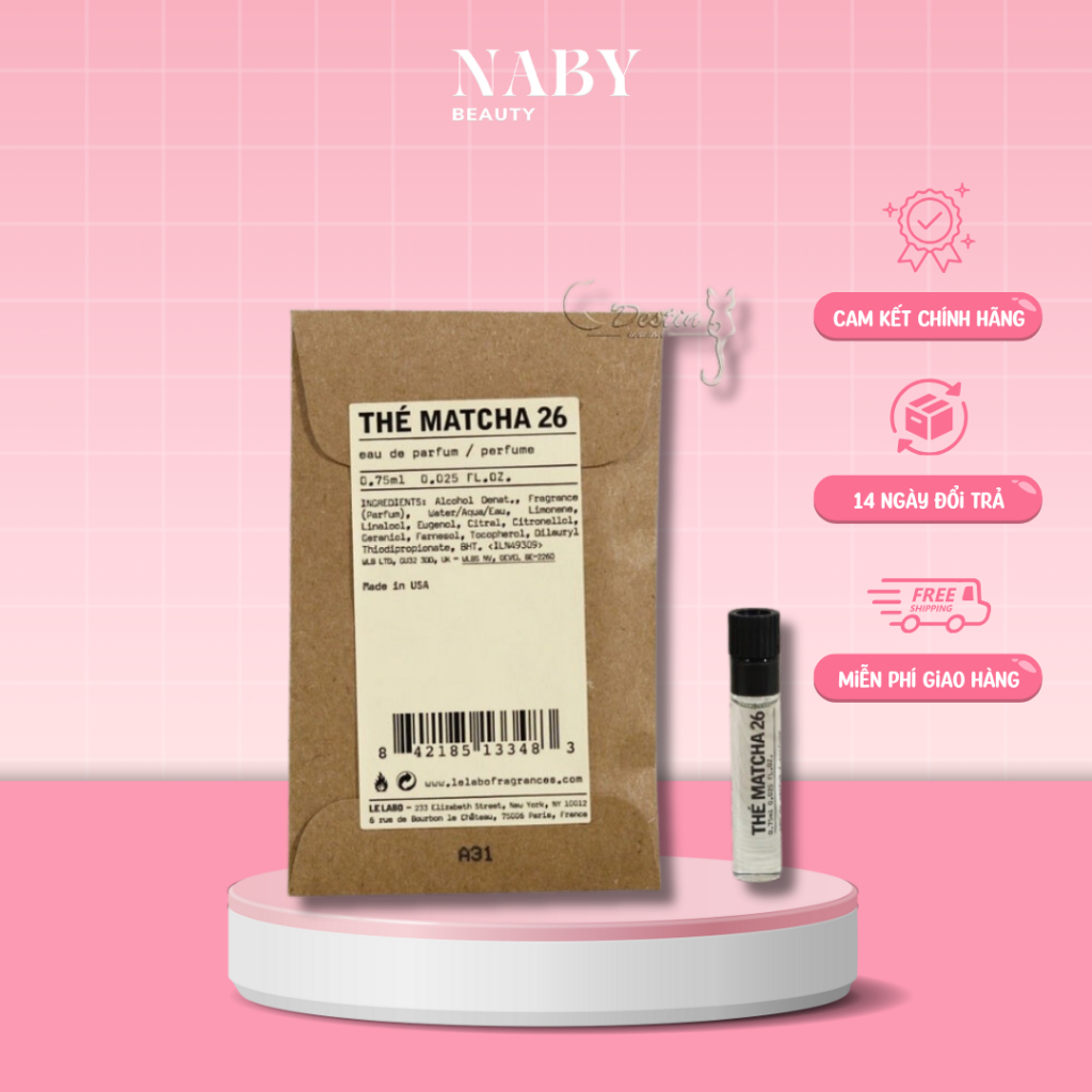 Vial nước hoa Le Labo 0.75ml | Mẫu thử nước hoa Le Labo mùi 26 (dạng chấm)