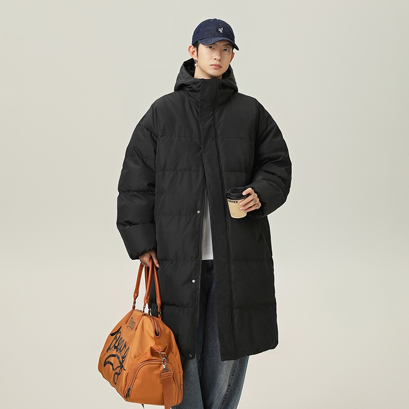 Áo Khoác Phao Dáng Dài Nam Nữ Siêu Ấm Siêu Dày Phong Cách Retro BL5113