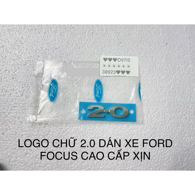 LOGO CHỮ 2.0 DÁN XE FORD  FOCUS XỊN