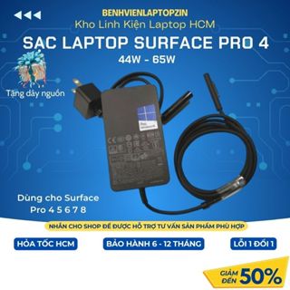 Sạc Laptop Surface, Pro 3 4 5 6 7 8, 12V/15V - 2.58A/4A - 44W/65W, Sạc Surface Pro, Sạc Surface Microsoft, BH 12 THÁNG