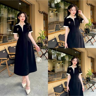 Váy Thiết Kế Evii A94 dành cho nữ Đầm thiêt kế 2 khoá dáng A xoè che khuyết điểm ( tặng kèm tag cài ) phù hợp đi làm