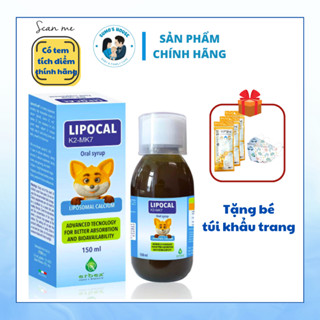 LIPOCAL K2-MK7 - Canxi Thực Vật Giúp Bé Tăng Chiều Cao, Xương Chắc Khỏe (150ml)
