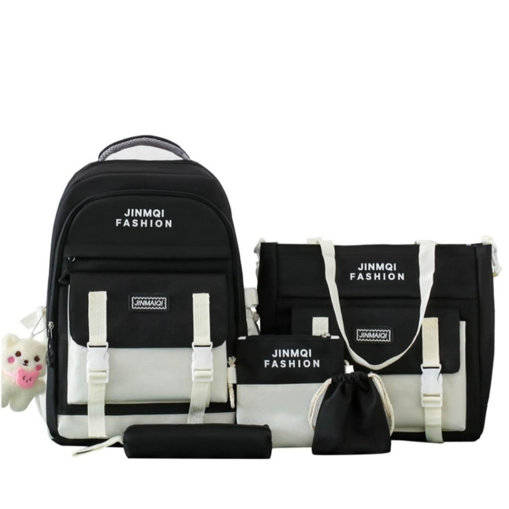 BỘ 4 MÓN BALO ĐI HỌC PERCHEN CB10 VỪA A4 mang đi chơi, đi học