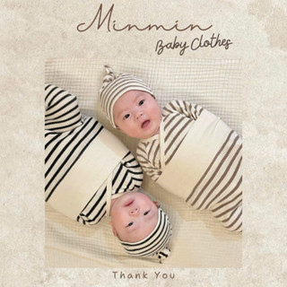  Bộ quàn áo kẻ sọc ba chi tiết cho bé sơ sinh cúc cài lệch Pekaboo QC hãng Bbamma cao cấp 0-12m 