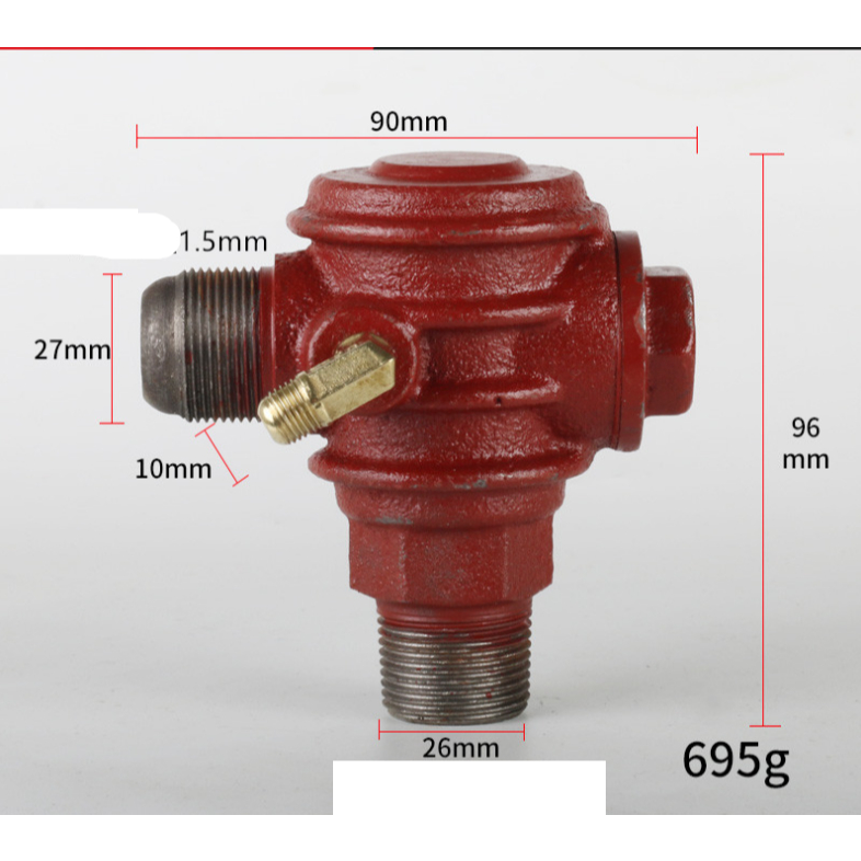 (27*26*96mm) Van 1 chiều máy nén khí ren mịn/ Van kiểm tra áp suất máy nén ren ngoài 27mm