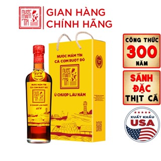 01 Chai Nước Mắm Tĩn Cá Cơm Ruột Đỏ Chai Thuỷ Tinh 500ml/chai Độ Đạm 60N Nước Mắm Truyền Thống Sạch
