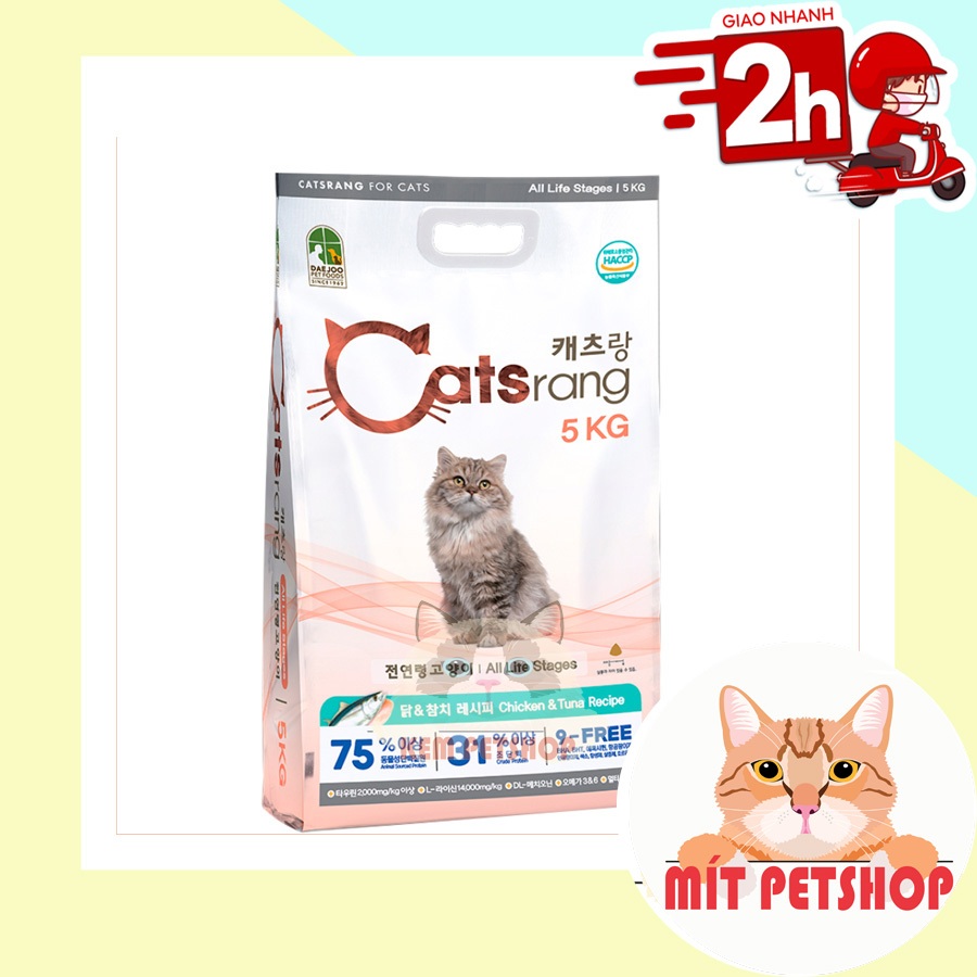 Hạt CATSRANG Hàn Quốc cho mèo mọi lứa tuổi bao 5kg