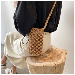 Túi Đựng Điện Thoại Đan Sợi Macrame Thủ Công