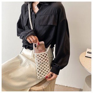 Túi Đựng Điện Thoại Đan Sợi Macrame Thủ Công