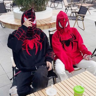Áo Khoác Nỉ Nam siêu nhân người nhện Hoodie Zip Hình Cá Mập Mũ 2 Lớp Cá Tính