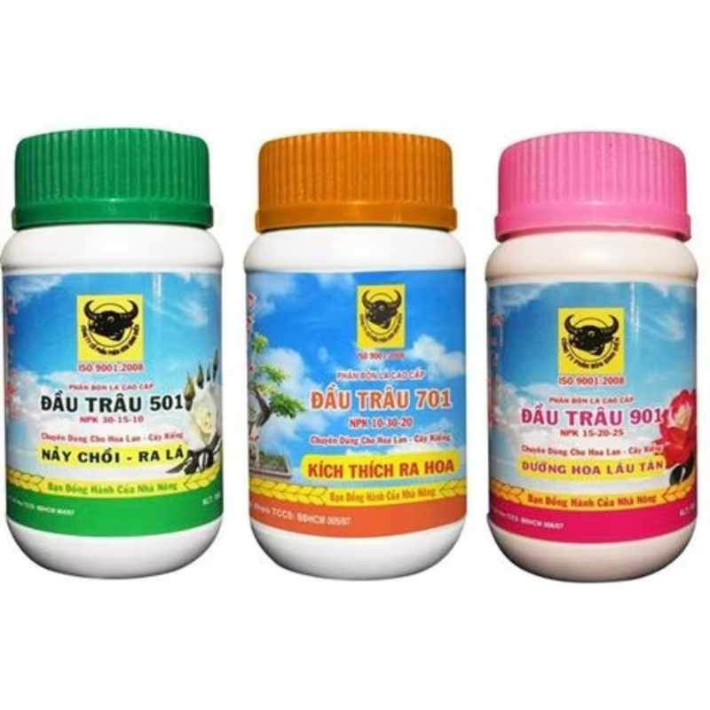 Combo 3 Lọ Phân Bón Đầu Trâu 501-701-901