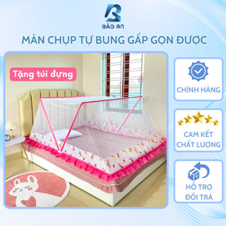 Màn chụp tự bung gấp gọn BẢO AN màn ngủ thông minh dành cho người lớn, dùng được cho giường tầng kí túc xá