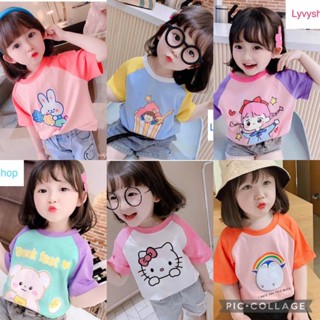 Lyvyshop - (Cotton SG chính phẩm) Áo thun phối tay bé gái siêu dễ thương từ 09-28kg