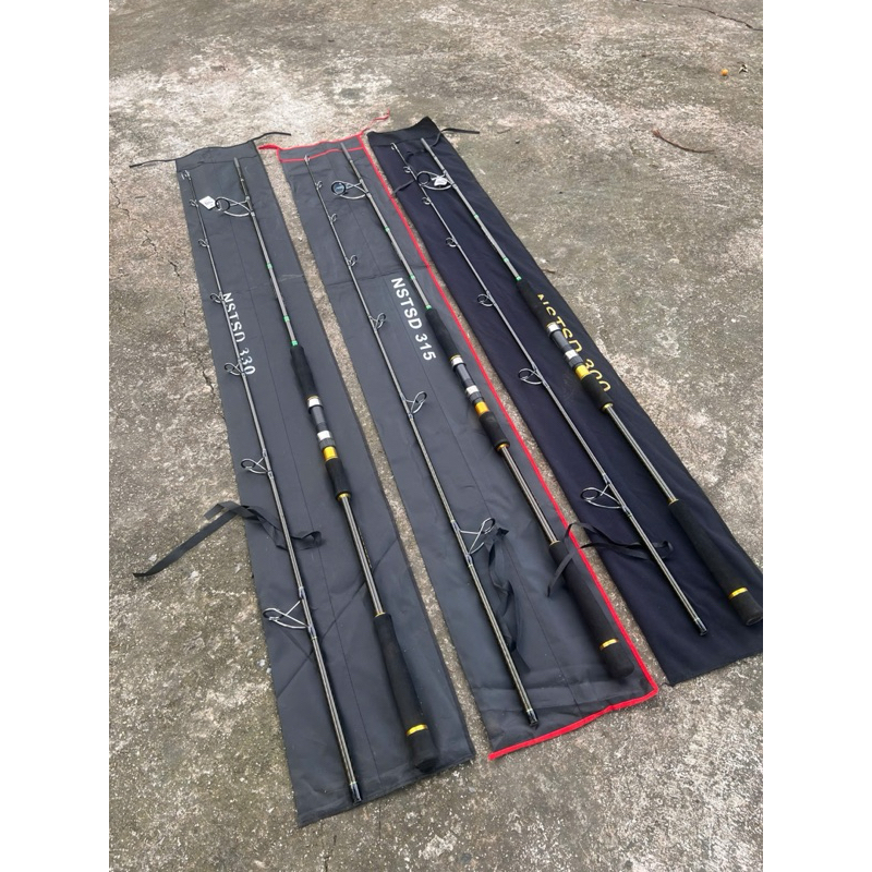 Cần 2 khúc  RYOBI OSAKA - JAPAN - Cần trâu Bò Chuyên Kéo Cá Lớn, phôi Carbon xoắn X toàn  thân ngọn 